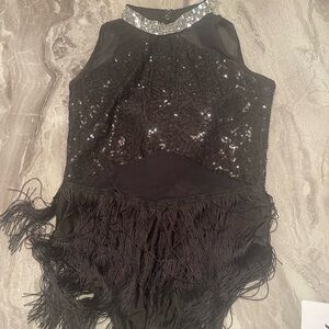 Black Sequin Kids Costume